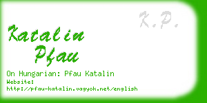 katalin pfau business card